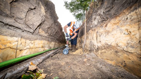 Werk aan de waterleiding