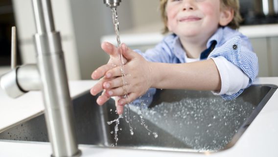 Handen wassen