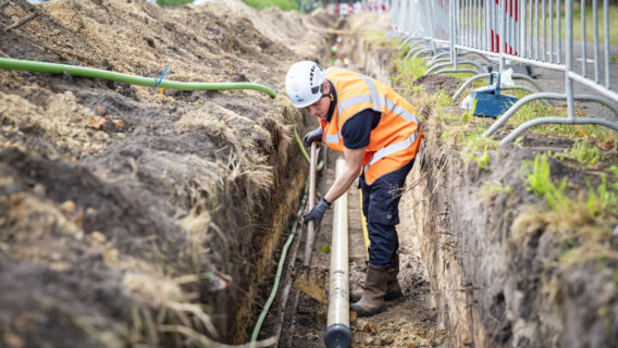 Werk aan de waterleiding