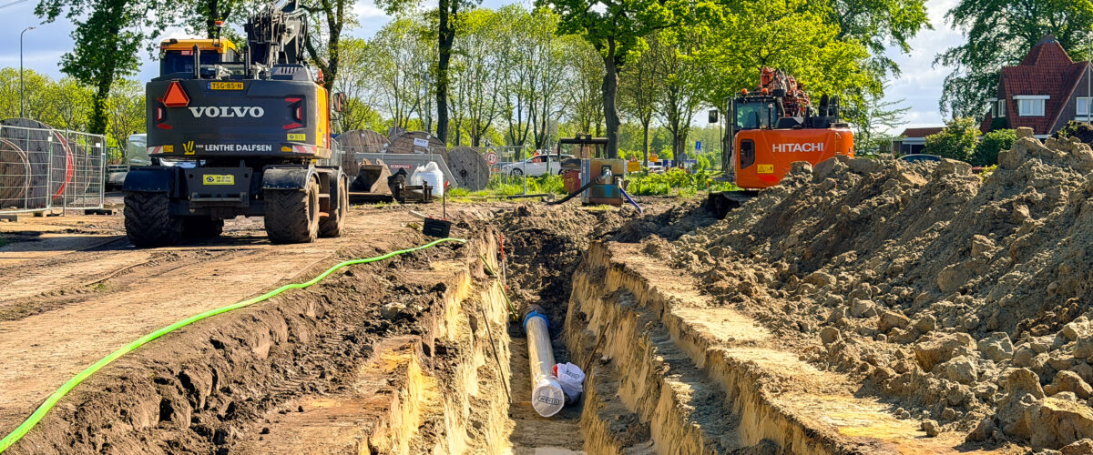 werk aan de waterleiding